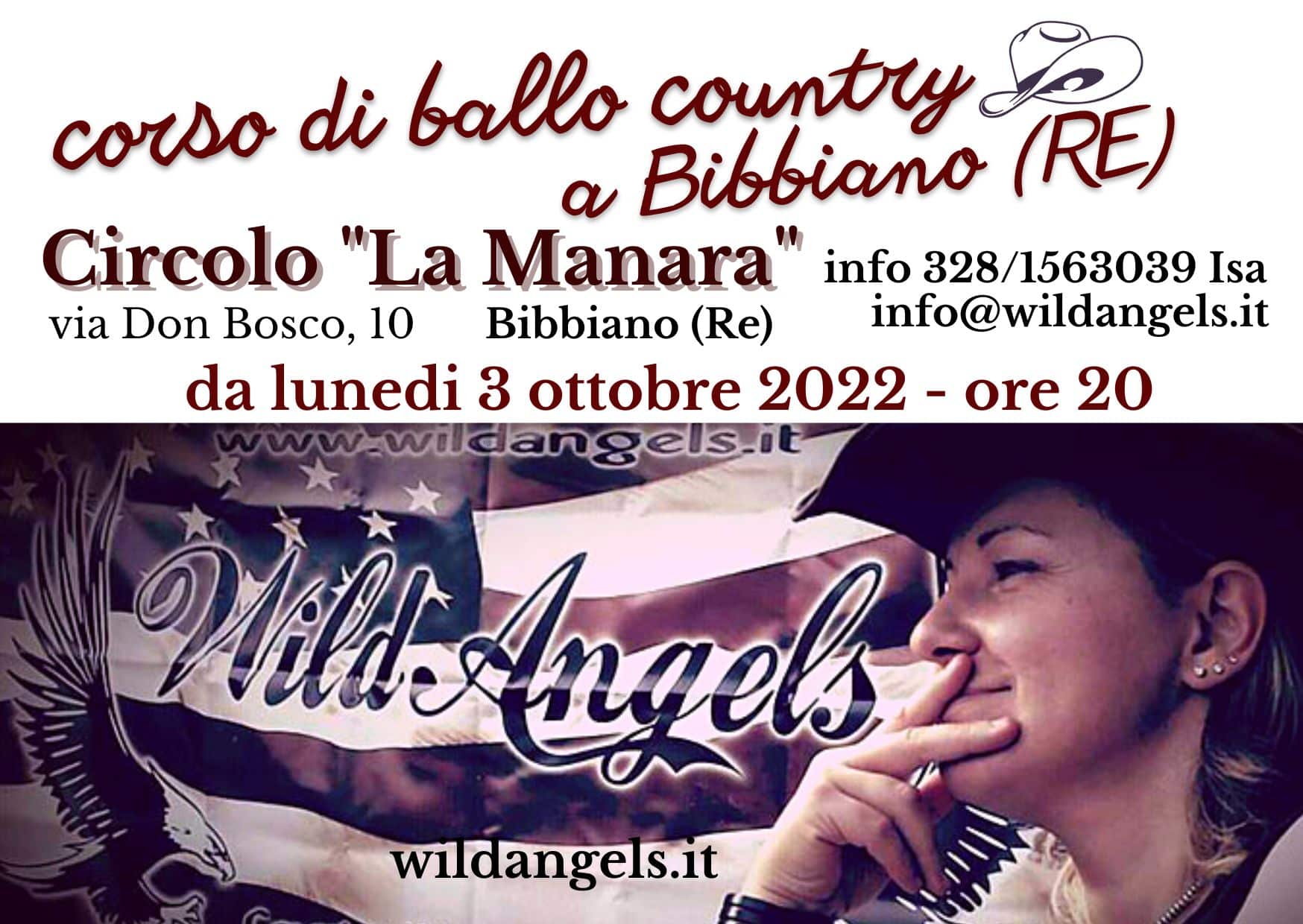 Corso ballo country Bibbiano Reggio Emilia ISA